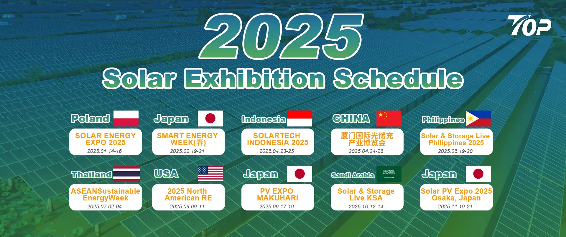 Solares Exhibitionem Schedule