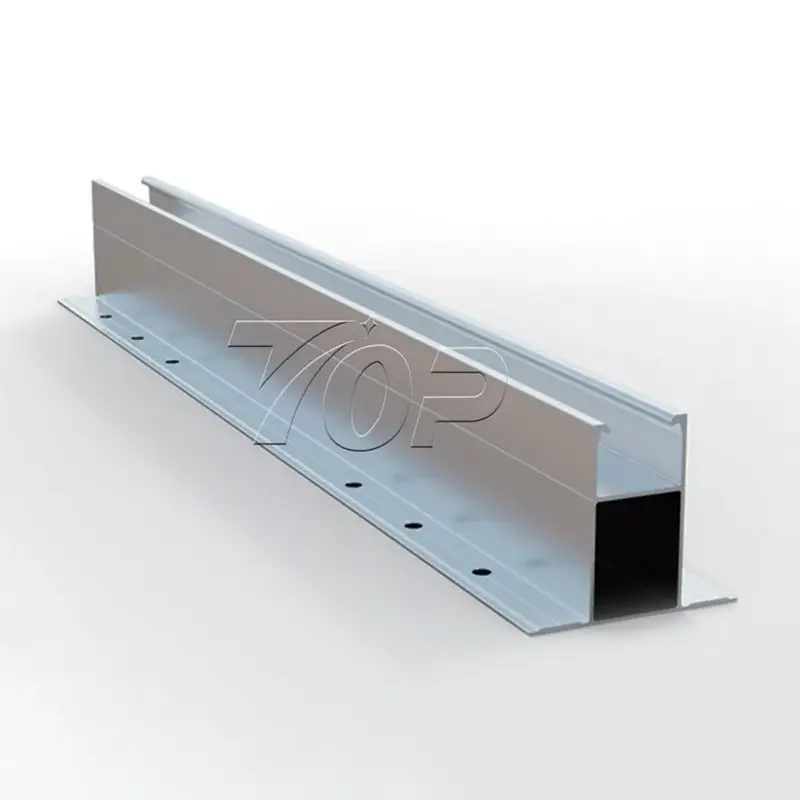 Minirail ratio ad trapezoidal metallum tectum solaris